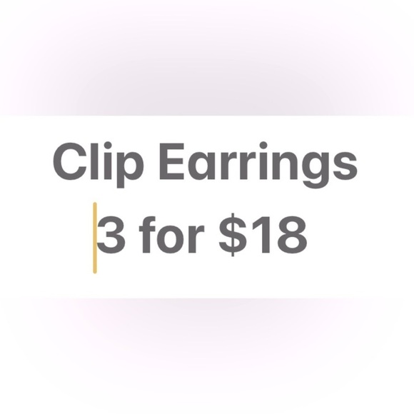 Bundle 3 for $18 on marked clip-on earrings!! - Picture 1 of 1